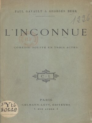 cover image of L'inconnue